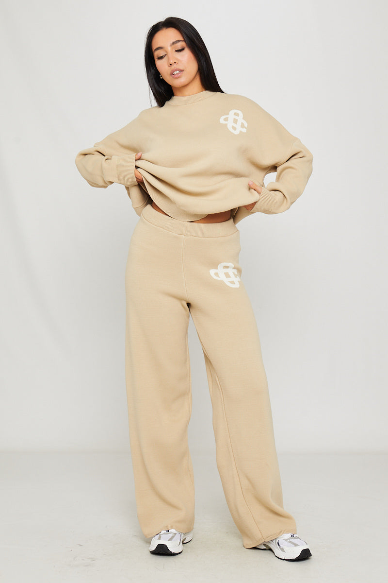 Women's Oversized Swirl Detail Knit Sweater & Joggers Set - Carters Outlets
