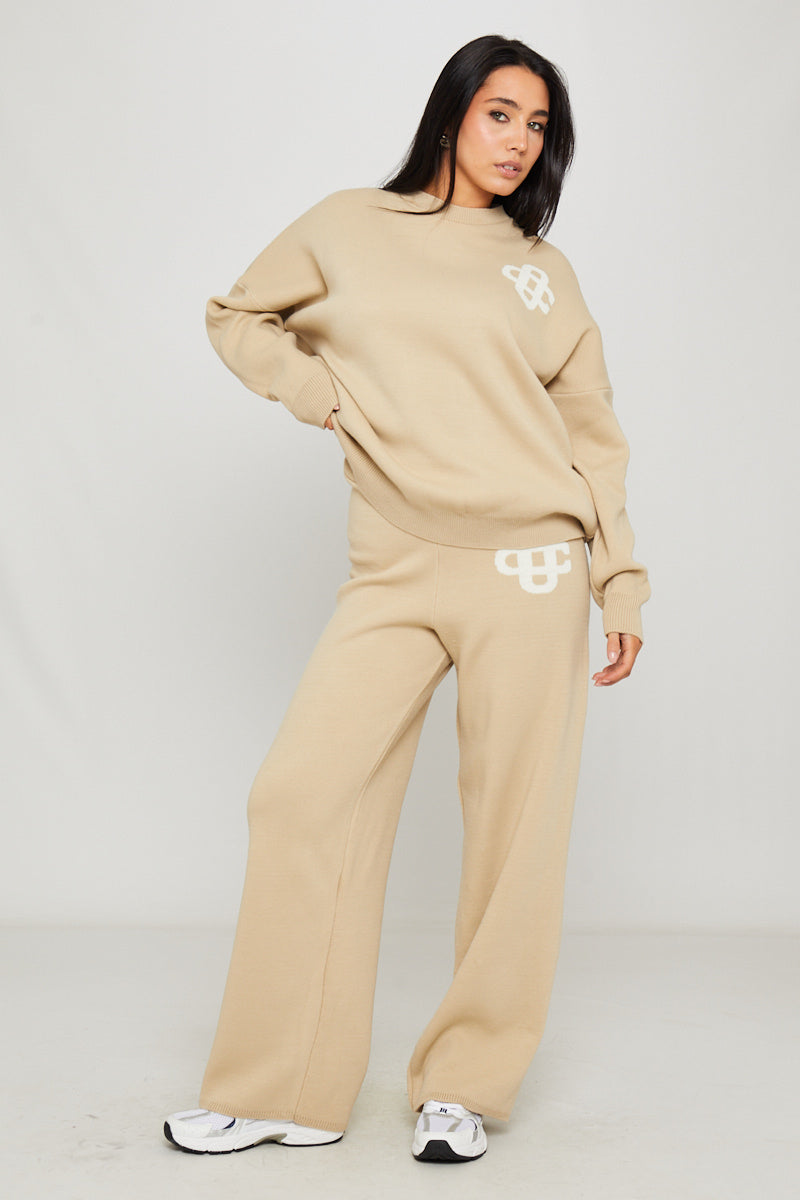 Women's Oversized Swirl Detail Knit Sweater & Joggers Set - Carters Outlets
