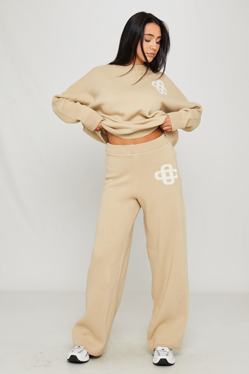 Women's Oversized Swirl Detail Knit Sweater & Joggers Set - Carters Outlets
